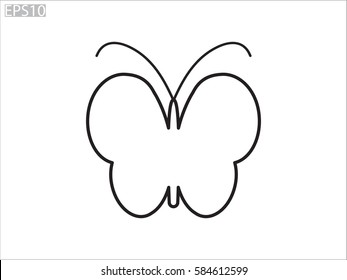Butterfly icon, vector illustration eps10