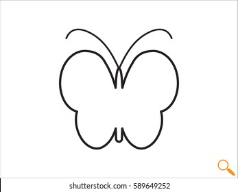 Butterfly icon, vector illustration eps10