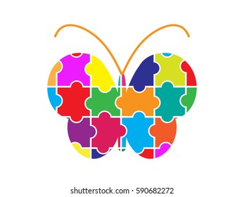 Butterfly icon, vector illustration eps10