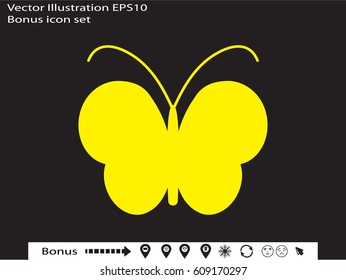 Butterfly icon, vector illustration eps10