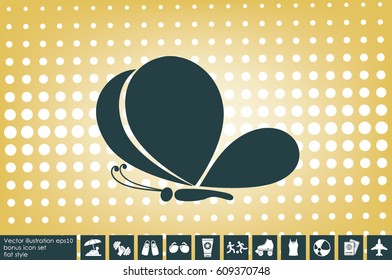 butterfly icon icon vector illustration eps10.