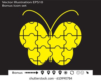 Butterfly icon, vector illustration eps10