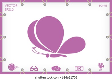 butterfly icon icon vector illustration eps10.