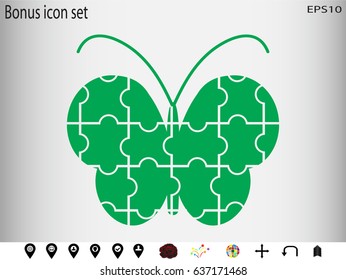 Butterfly icon, vector illustration eps10