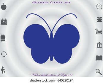 Butterfly icon, vector illustration eps10