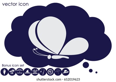 butterfly icon icon vector illustration eps10.