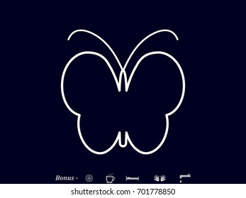 Butterfly icon, vector illustration eps10