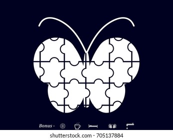 Butterfly icon, vector illustration eps10