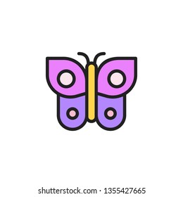 Butterfly Icon Vector Illustration in Filled Style for Any Purpose