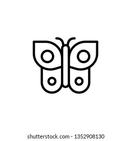 Butterfly Icon Vector Illustration in Line Style for Any Purpose