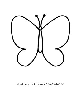 Butterfly icon vector illustration logo for many purpose. Isolated on white background. – Vector