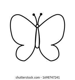 Butterfly icon vector illustration logo for many purpose. Isolated on white background. – Vector