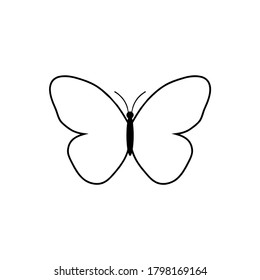 butterfly icon vector illustration logo template