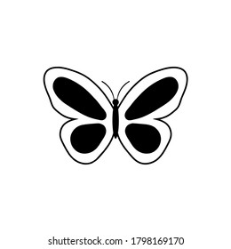 butterfly icon vector illustration logo template