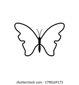 icono de mariposa ilustración de vector plantilla