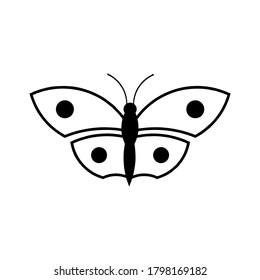 icono de mariposa ilustración de vector plantilla