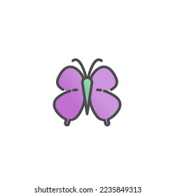 butterfly icon vector illustration logo template for many purpose. Isolated on white background.