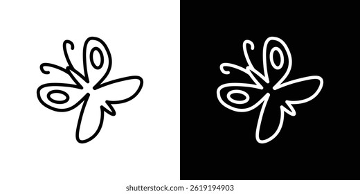 Butterfly icon. vector illustration, pictogram isolated. editable