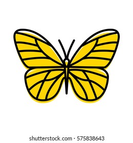 Butterfly icon. Vector illustration. Simple sign.