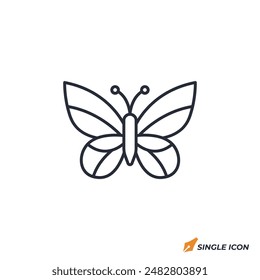 Butterfly icon vector illustration. Butterfly symbol isolated on white background