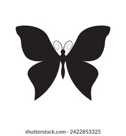 Diseño de la plantilla de ilustración vectorial de icono de mariposa