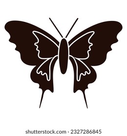 Butterfly icon vector. Insect illustration sign. Butterfly symbol or logo.