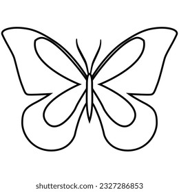 Schmetterling-Symbol-Vektorgrafik. Insektenillustrationszeichen. Schmetterlingssymbol oder -logo.
