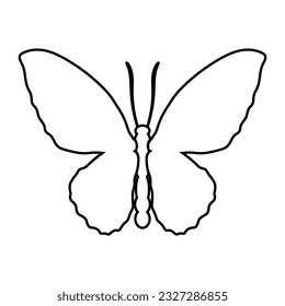 Butterfly icon vector. Insect illustration sign. Butterfly symbol or logo.