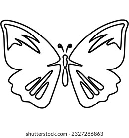 Schmetterling-Symbol-Vektorgrafik. Insektenillustrationszeichen. Schmetterlingssymbol oder -logo.