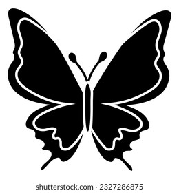 Schmetterling-Symbol-Vektorgrafik. Insektenillustrationszeichen. Schmetterlingssymbol oder -logo.