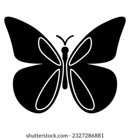 Vector de icono de mariposa. Signo de ilustración de insectos. Símbolo o logotipo de mariposa.