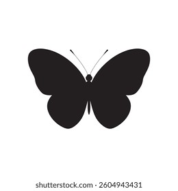 butterfly icon vector isolated on white background