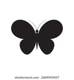butterfly icon vector isolated on white background
