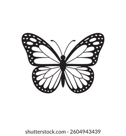 butterfly icon vector isolated on white background