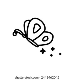 butterfly icon vector in line style