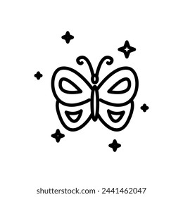 butterfly icon vector in line style