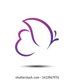 Butterfly Icon Vector Logo Template.  Illustration Design. Vector EPS 10.