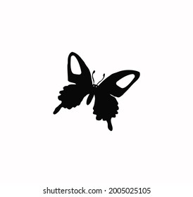 Butterfly icon vector on a white background