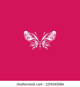 butterfly icon vector. butterfly sign on pink background. butterfly icon for web and app