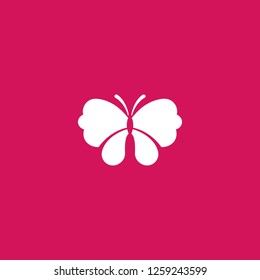 butterfly icon vector. butterfly sign on pink background. butterfly icon for web and app