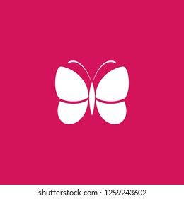 butterfly icon vector. butterfly sign on pink background. butterfly icon for web and app