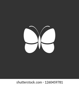 butterfly icon vector. butterfly sign on black background. butterfly icon for web and app