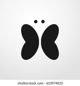 butterfly icon. vector sign symbol on white background
