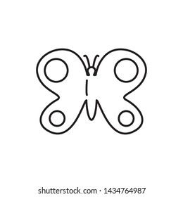 butterfly icon vector in simple style design template