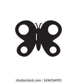 butterfly icon vector in simple style design template