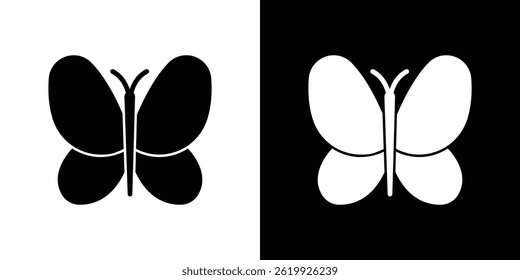 Butterfly icon vector, solid logo illustration, pictogram