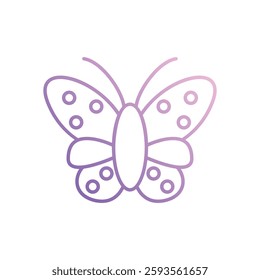 Butterfly icon vector stock illustration