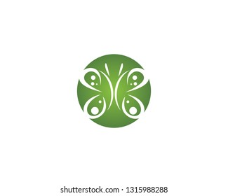 Butterfly icon vector template