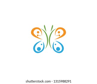 Butterfly icon vector template