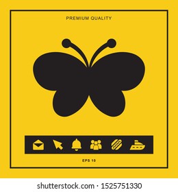 Butterfly icon for web and mobile